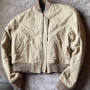 Ralph Lauren Beige Bomber Jacket